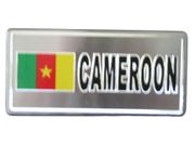 CAMEROON COUNTRY FLAG SMALL METAL LICENSE PLATE STICKER DECAL EMBLEM ... NEW