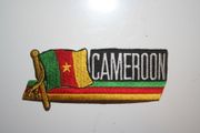 CAMEROON COUNTRY FLAG WORD IRON-ON PATCH CREST BADGE .. NEW