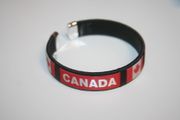 CANADA BLACK COUNTRY FLAG FLEXIBLE C BRACELET WRISTBAND .. NEW