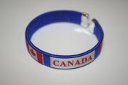 ***SOLD OUT ***CANADA BLUE COUNTRY FLAG FLEXIBLE C BRACELET WRISTBAND ... SOCCER HOCKEY CANADIAN ... NEW