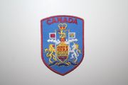 CANADA COST OF ARMS BLUE IRON ON EMBROIDERED CREST BADGE PATCH ... NEW