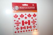 CANADA COUNTRY FLAG COLLECTION OF PEEL & STICK BODY STICKERS ... TEAM CANADA  VANCOUVER OLYMPICS 2010 ... NEW