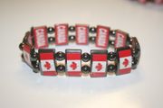 ***SOLD OUT ***CANADA COUNTRY FLAG FLEXIBLE METAL REVERSIBLE BRACELET ... HOCKEY SOCCER ... NEW