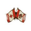 CANADA COUNTRY FLAG NATIVE INDIAN DOUBLE SMALL METAL LAPEL PIN BADGE .. NEW