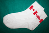 CANADA COUNTRY FLAG PAIR OF WHITE HIGH QUALITY DRESS SOCKS .. 2 SIZES AVAILABLE .. MEN'S & WOMEN'S .. NEW IN PACKAGE 