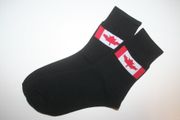 CANADA COUNTRY FLAG PAIR OF WHITE HIGH QUALITY DRESS SOCKS .. 2 SIZES AVAILABLE .. MEN'S & WOMEN'S .. NEW IN PACKAGE