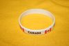 CANADA COUNTRY FLAG WHITE SILICONE  BRACELET WRISTBAND ... CANADIAN HOCKEY SOCCER ... NEW