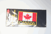 CANADA COUNTRY FLAG WITH GOLD TRIM IRON ON EMBROIDERED PATCH CREST BADGE ... NEW
