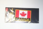 CANADA COUNTRY FLAG WITH GOLD TRIM IRON ON EMBROIDERED PATCH CREST BADGE ... NEW