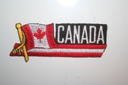CANADA COUNTRY FLAG WORD IRON-ON PATCH CREST BADGE .. NEW