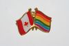 CANADA / GAY & LESBIAN RAINBOW PRIDE FLAG SMALL FRIENDSHIP PIN LAPEL BADGE .. NEW