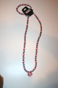 CANADA HEART COUNTRY FLAG COLOR LONG NECKLACE WITH BRACELET .. NEW