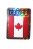 CANADA SQUARE COUNTRY FLAG METALLIC BUMPER STICKER DECAL .. SIZE 3" X 4" INCHES .. NEW