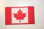 CANADA MEDIUM SIZE COUNTRY FLAG IRON-ON  PATCH CREST BADGE .. NEW