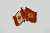 CANADA / MOHAWK OKA COUNTRY FLAG FRIENDSHIP PIN LAPEL BADGE .. NEW