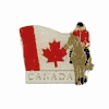 CANADA MOUNTIE FLAG ON HORSE COUNTRY FLAG SMALL METAL LAPEL PIN BADGE .. NEW