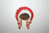 CANADA NATIVE AMERICAN HEADDRESS IRON ON EMBOIDERED PATCH CREST BADGE .. NEW