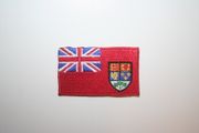 CANADA OLD 1957 COUNTRY FLAG  SMALL IRON ON PATCH CREST BADGE .. 1.5 X 2.5 INCHES .. NEW