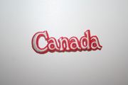 CANADA SMALL WORD PATCH CREST BADGE ..NEW