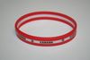 CANADA SOCCER FOOTBALL COUNTRY FLAG COLORS LAYERED SILICONE BRACELET WRISTBAND .. ADULT AND KIDS SIZES .. NEW