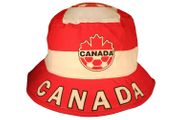 CANADA SOCCER NATIONAL TEAM LOGO BUCKET HAT IN ADULTS AND KIDS SIZES