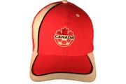CANADA SOCCER NATIONAL TEAM LOGO With BLACK STRIPE HAT CAP IN ADULTS AND KIDS SIZE
