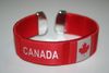 CANADA SUPER THICK RED COUNTRY FLAG FLEXIBLE BRACELET WRISTBAND .. NEW