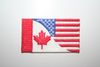 CANADA / USA COUNTRY FLAG COMBO SMALL EMBROIDERED IRON ON PATCH CREST BADGE ... NEW CANADA / USA COUNTRY FLAG COMBO SMALL EMBROIDERED IRON ON PATCH CREST BADGE ... NEW