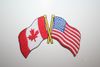 CANADA / USA DOUBLE COUNTRY FLAG MEDIUM SIZE IRON ON EMBROIDERED PATCH CREST BADGE .. NEW CANADA / USA DOUBLE COUNTRY FLAG MEDIUM SIZE IRON ON EMBROIDERED PATCH CREST BADGE .. NEW