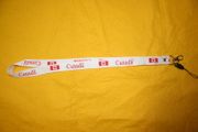 CANADA WHITE COUNTRY FLAG LANYARD KEYCHAIN PASSHOLDER