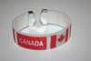 CANADA WHITE SUPER THICK COUNTRY FLAG FLEXIBLE BRACELET WRISTBAND .. NEW