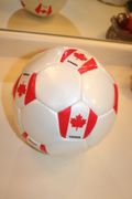 CANADAWORLD CUP OF SOCCER COUNTRY FLAG SOCCER BALL FOOTBALL SIZE 5 .. HIGH GLOSS SHINY FINISH ... NEW