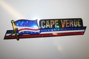 CAPE VERDE COUNTRY FLAG LONG METALIC CAR AUTOMOBILE BUMPER STICKER DECAL EMBLEM .. NEW