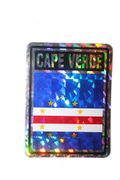 CAPE VERDE SQUARE COUNTRY FLAG METALLIC BUMPER STICKER DECAL .. SIZE 3" X 4" INCHES .. NEW