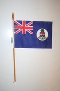 CAYMAN ISLANDS COUNTRY 4" X 6" SMALL STICK FLAG WITH 10" POLE ... NEW