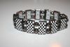 ***SOLD OUT****CHECKERD FLAG RACING FLEXIBLE METAL BRACELET WRISTBAND  ... NEW