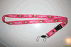 CHEEKY MONKEY PICTURE PINK LANYARD KEYCHAIN PASSHOLDER ... NEW