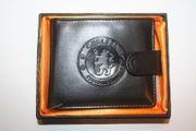 CHELSEA FC FOOTBALL CLUB BLACK LEATHER WALLET .. SOCCER .. NEW