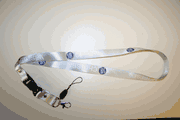 CHELSEA FC HIGH GLOSS GREY FOOTBALL SOCCER LANYARD KEYCHAIN PASSHOLDER ... NEW
