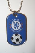 CHELSEA FOOTBALL CLUB FC BLUE METAL DOG TAG NECKLACE .. NEW