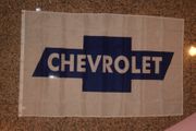 CHEVROLET CAR LOGO 3' X 5' FEET WHITE FLAG BANNER .. NEW