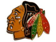 CHICAGO BLACKHAWKS LOGO NHL HOCKEY  LAPEL PIN BADGE 1' X 1' INCHES .. NEW