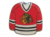 CHICAGO BLACKHAWKS RED NHL HOCKEY JERSEY LAPEL PIN BADGE .. NEW
