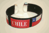 CHILE BLACK SUPER THICK COUNTRY FLAG FLEXIBLE BRACELET WRISTBAND .. NEW