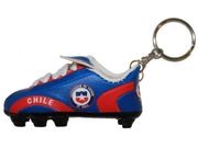 CHILE BLUE RED SOCCER SHOE CLEAT KEYCHAIN ... NEW