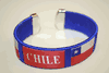 CHILE BLUE SUPER THICK COUNTRY FLAG FLEXBILE BRACELET WRISTBAND .. NEW