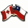 CHILE / CANADA COUNTRY FLAG SMALL METAL FRIENDSHIP LAPEL PIN BADGE .. NEW CHILE / CANADA COUNTRY FLAG SMALL METAL FRIENDSHIP LAPEL PIN BADGE .. NEW