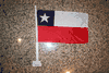 CHILE COUNTRY CAR FLAG FOR YOUR AUTOMOBILE WITH POLE .. NEW