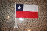 CHILE COUNTRY CAR FLAG FOR YOUR AUTOMOBILE WITH POLE .. NEW