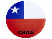 CHILE COUNTRY FLAG CAR MAGNET CIRCLE SHAPE 6 1/4" INCHES IN DIAMETER .. FIFA SOCCER WORLD CUP .. NEW